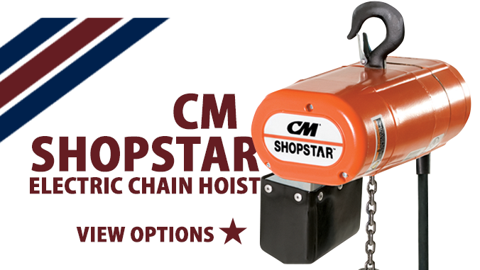 Bright Orange CM Shopstar Electric Chain Hoist View Options